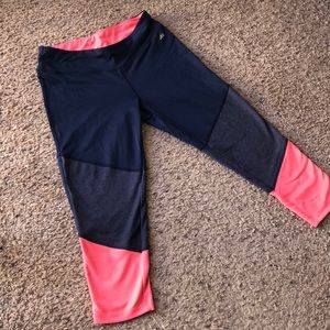 Avia exercise pants, small, blue & pink
